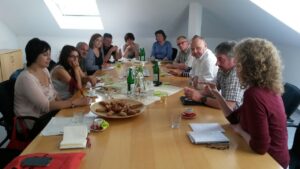 Un momento di un incontro della delegazione italo sammarinese con i dirigenti della DGB