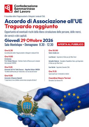volantino dibattito CSdL 29 ottobre 2026 Accordo UE rid